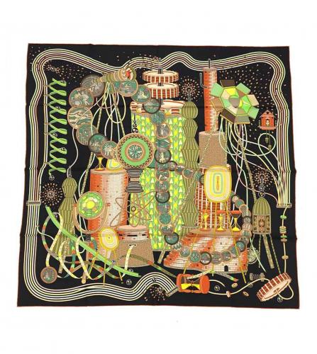 HERMES SILK SCARF 90 Le Laboratoire Du Temps