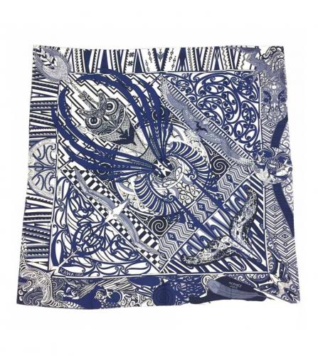 HERMES SILK SCARF 90 KAWA ORA