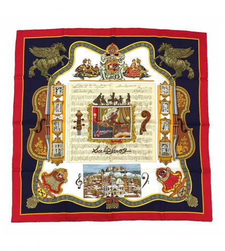 HERMES SILK SCARF 90 IN SALZBURG