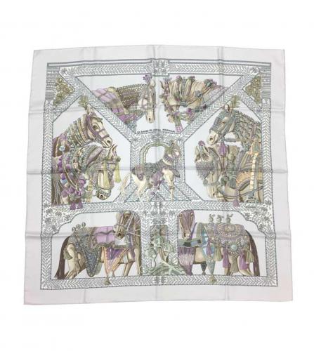 HERMES SILK SCARF 90 LA DANSE DU CHEVAL MARWARI