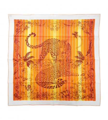 HERMES SILK SCARF 90 JUNGLE LOVE RAINBOW