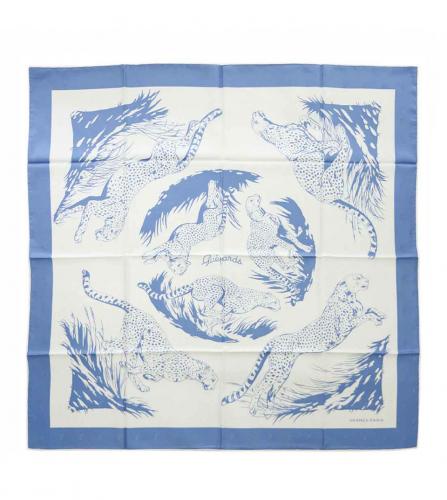 HERMES SILK SCARF 90 GUEPARDS TATTOO