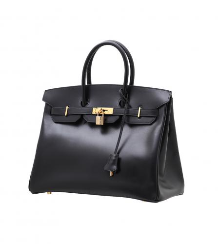HERMES BIRKIN 35 BLACK BOX CALF