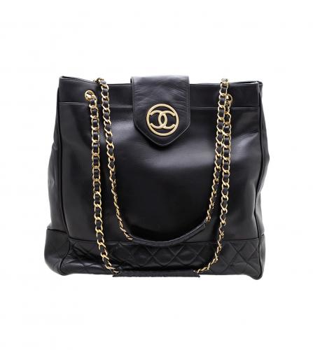 CHANEL BLACK BIG TOTE BAG