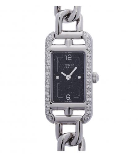 HERMES NANTUCKET PM DIAMOND WATCH