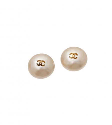 CHANEL PEARL CLIP-ON EARRINGS