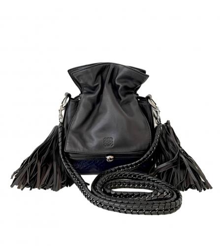 LOEWE LEATHER FRINGE SHOULDER BAG