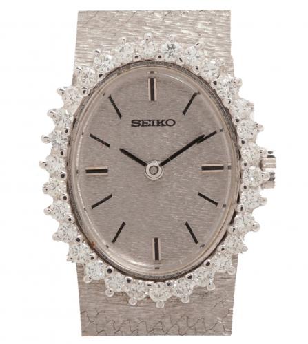 Seiko Lady White Gold Diamond