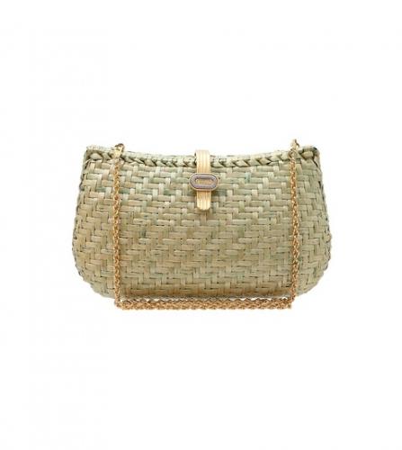 LANCEL RATTAN SHOULDER BAG
