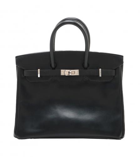 HERMES BIRKIN 25 BOX CALF BLACK