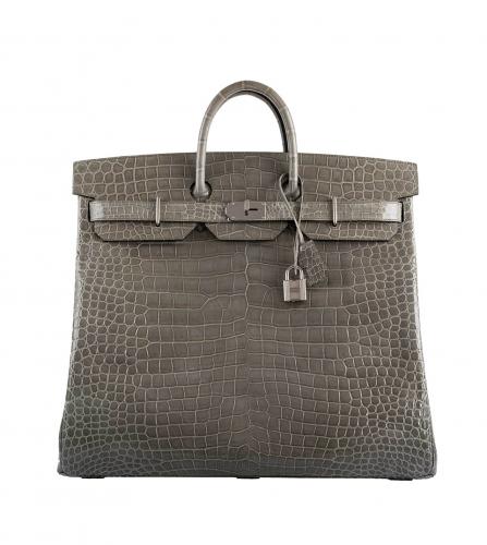 HERMES HAUT À COURROIES HAC 40 GREY BAG
