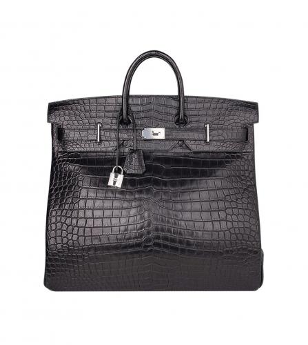 HERMES HAUT À COURROIES HAC 50 BLACK BAG