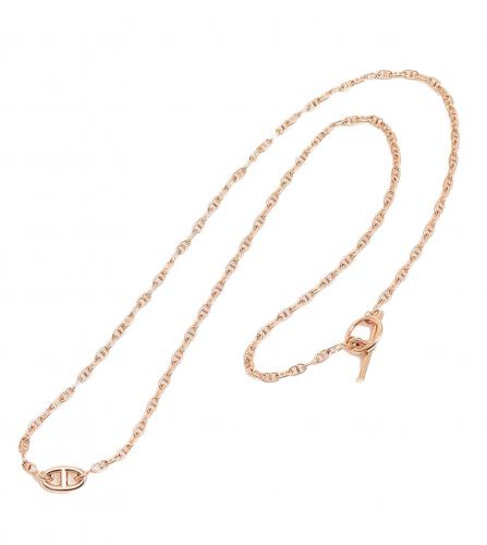 HERMES NEW FARANDOLE PINK GOLD NECKLACE