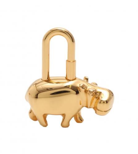 HERMES HIPPOPOTAMUS CADENA GOLD CHARM