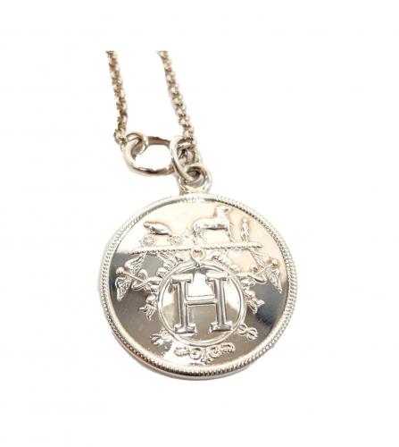 HERMES COIN SILVER NECKLACE