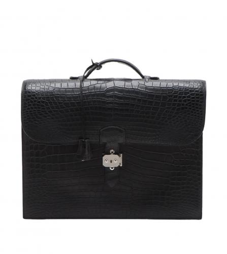 HERMES SAC A DEPECHE POROSUS BLACK
