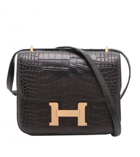 Hermes Constance 18 Alligator Black