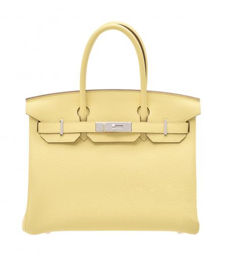 HERMES Birkin bag 30 Jaune poussin Togo