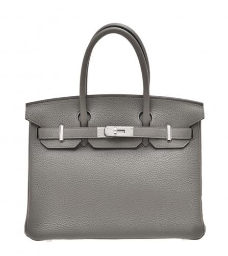 HERMES Birkin bag 30 Gris meyer Togo