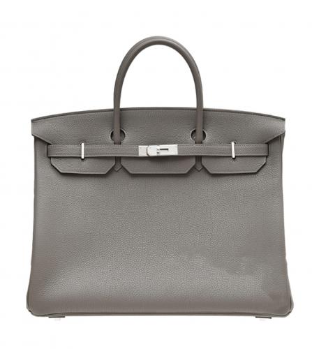 HERMES Birkin bag 40 Gris meyer Togo