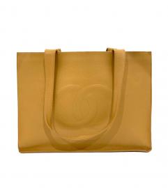 CHANEL CAVIARSKIN TOTE BAG BEIGE