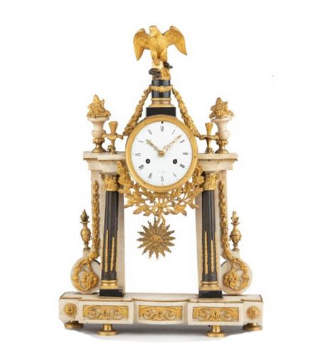 Louis XVI portico clock