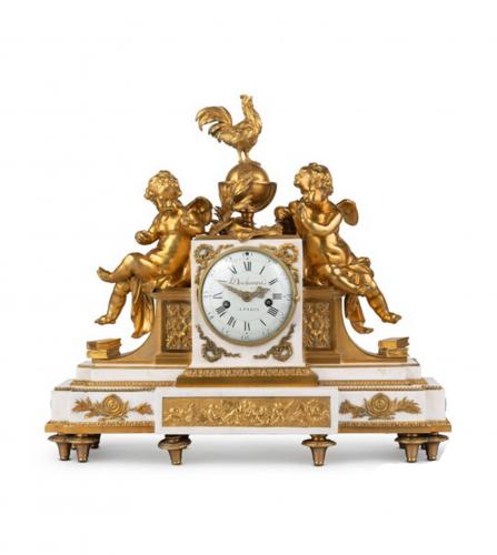 A Louis XVI mantel clock