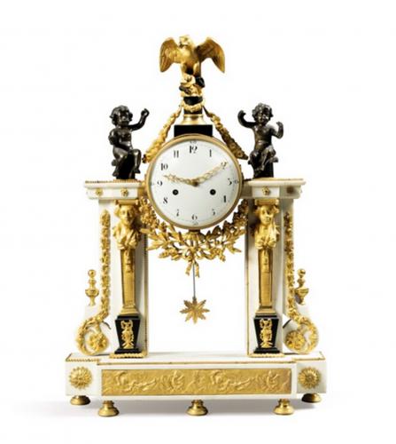 A Louis XVI pendule portique, clock