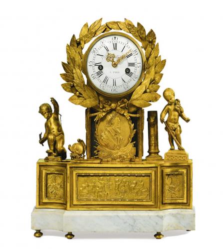 Gilt bronze clock from the late 18th century