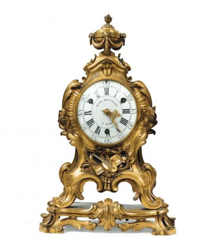 Louis XV period gilt bronze clock