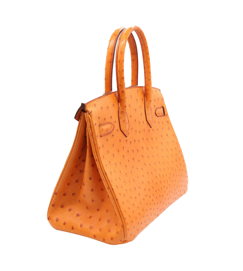 HERMES BIRKIN 30 OSTRICH ORANGE