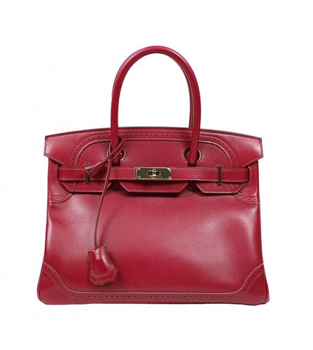 HERMES BIRKIN GHILLIES 30 TADELAKT RUBY