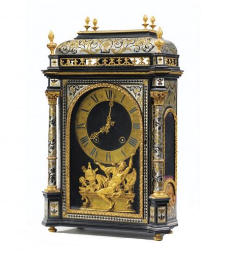 Louis XIV Religious clock in marquetry