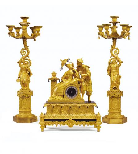 Louis Philippe period gilt bronze chinoiserieclock