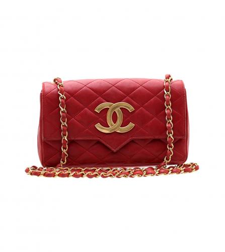 CHANEL RED FLAP BAG