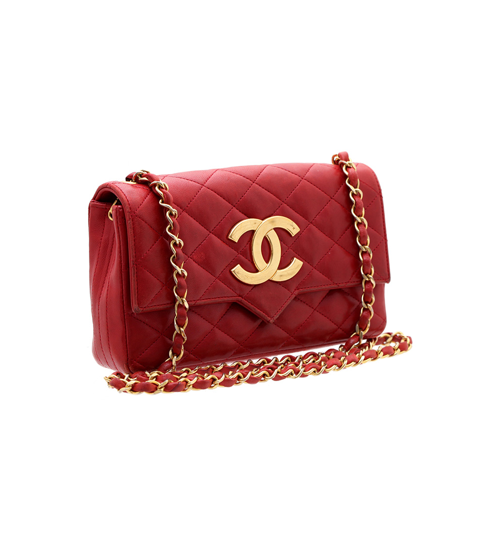 CHANEL RED FLAP BAG