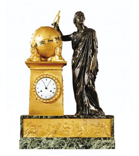 Important Empire Urania clock
