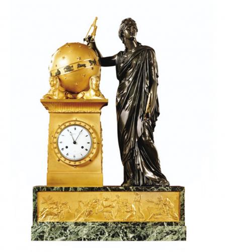 Important Empire Urania clock