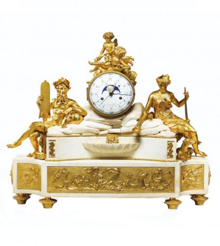 A Directoire period Neptune and Diane clock