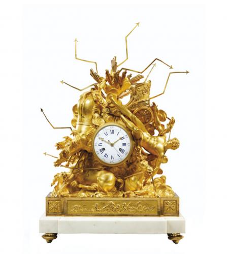Consulat gilt bronze Chute de Phaéton clock