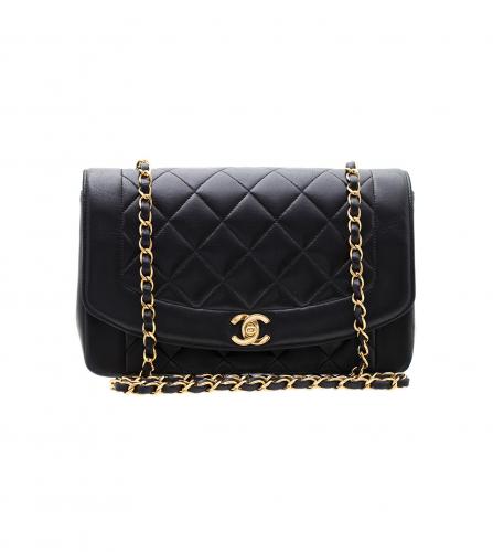 CHANEL BLACK DIANA FLAP BAG