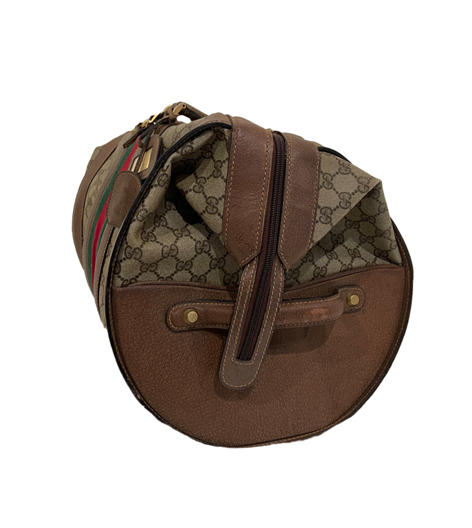 Sold at Auction: Gucci Accessory Collection GG Supreme Web Boston Bag