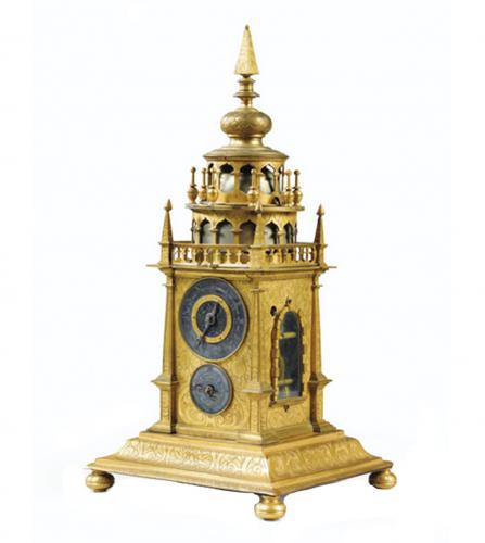 Table clock or turmchenuhr with quarter chime