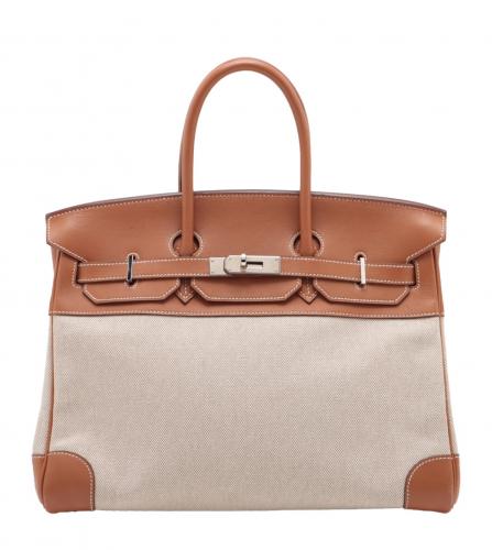 HERMES BIRKIN 35 TOILE H SWIFT GOLD