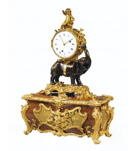 Louis XV Elephant music clock