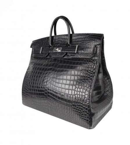 HERMES HAUT À COURROIES HAC 40 BLACK BAG
