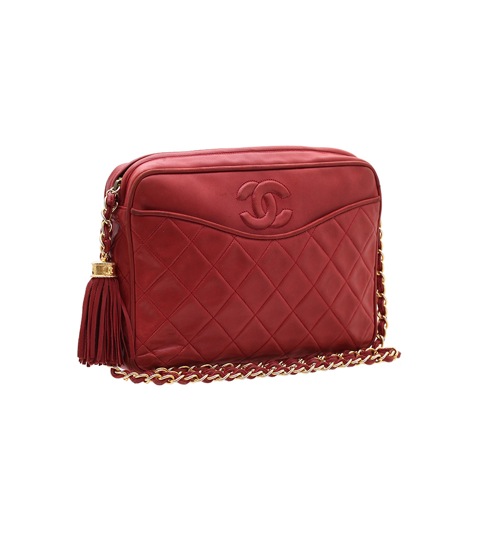 Vintage Chanel Red Camera Bag