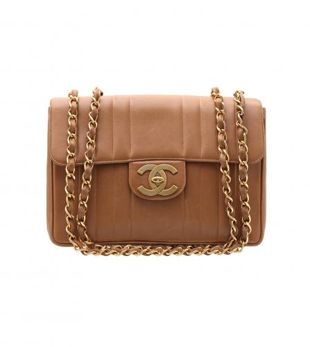 CHANEL MAXI BEIGE FLAP BAG