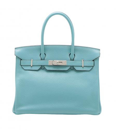 Hermes Birkin 30 Taurillon Clemence Blue
