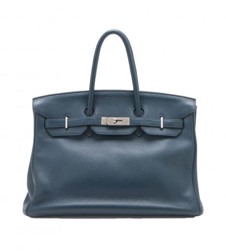 Hermes Birkin 35 Taurillon Clemence Blue